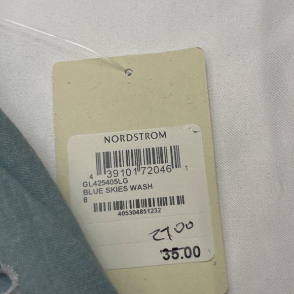 NWT Tucker & Tate Girls Sz. 8 Distressed, Light Blue, Tiered Denim Fabric Top. - Picture 7 of 12